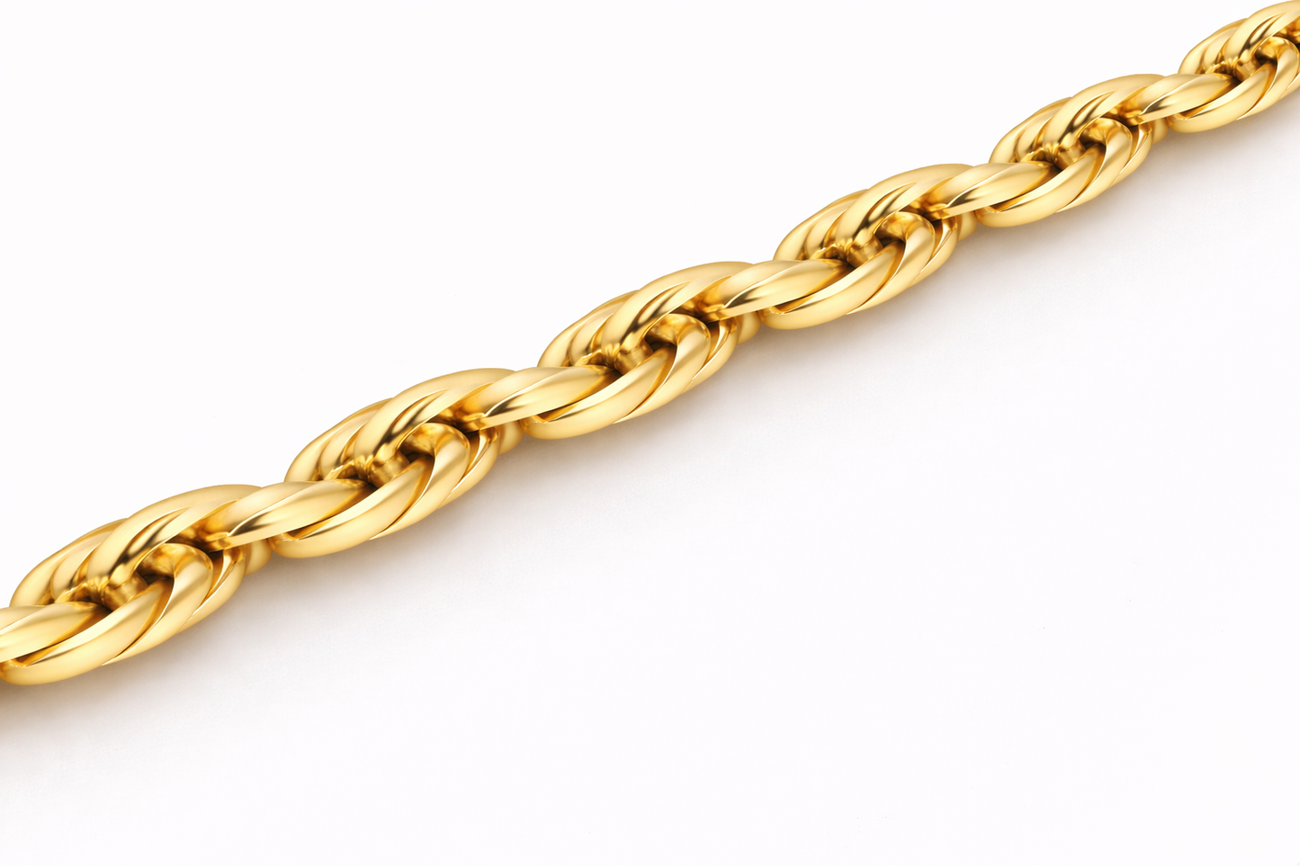 10k/14k - 3.25mm Diamond-Cut Rope Chain - Yellow Gold