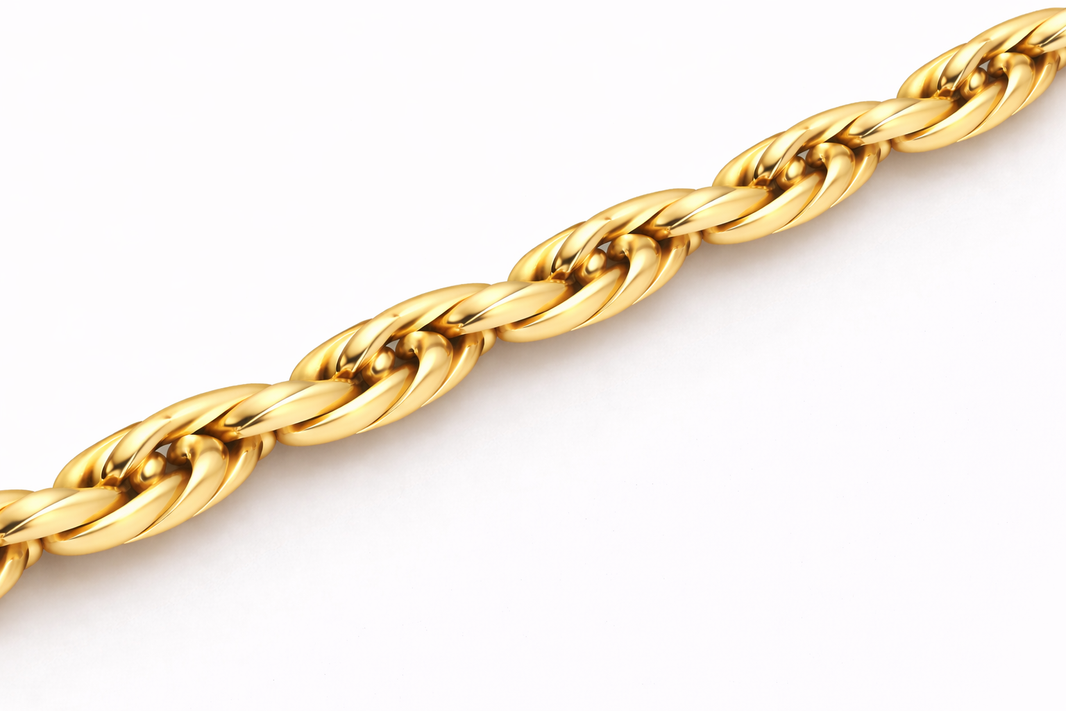 10k/14k - 3.50mm Diamond-Cut Rope Chain - Yellow Gold