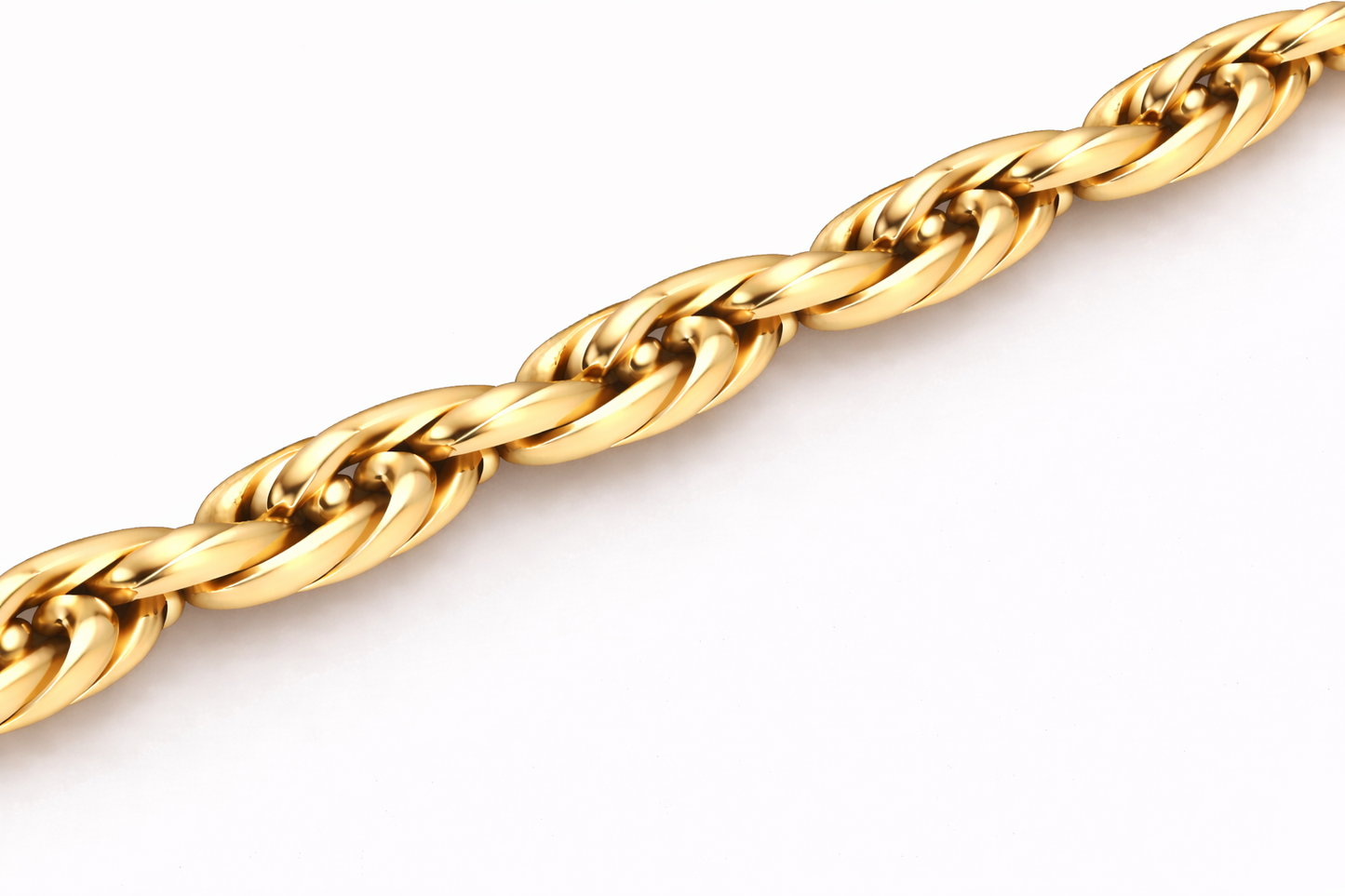10k/14k - 4.25mm Diamond-Cut Rope Chain - Yellow Gold