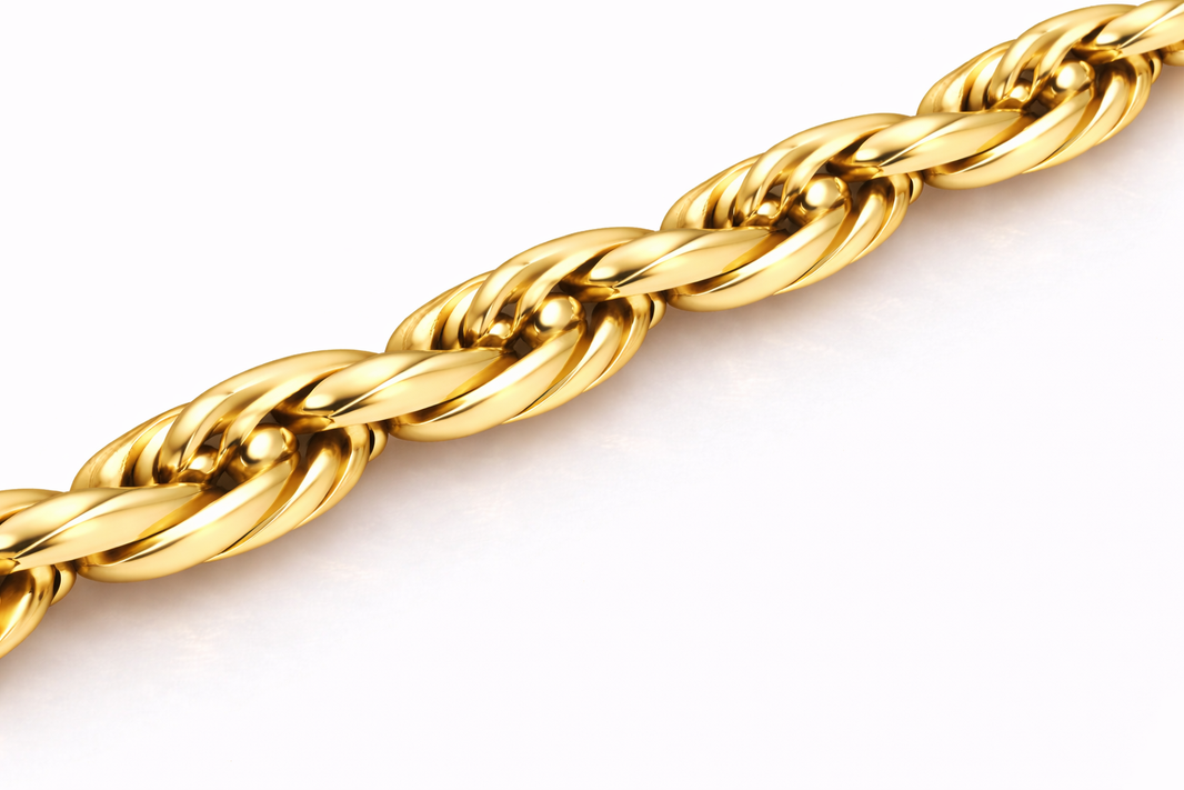 10k/14k - 5.50mm Diamond-Cut Rope Chain - Yellow Gold