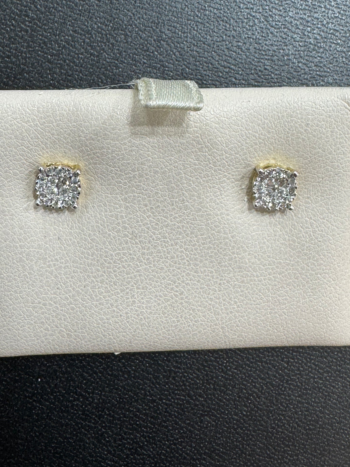 10K Yellow Gold Earrings 0.35 ct Natural Diamond
