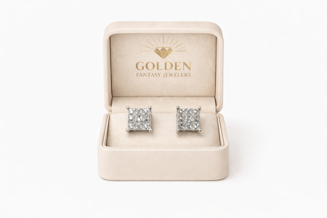 14K White Gold Women's Earrings 1.00 ct Natural Diamond
