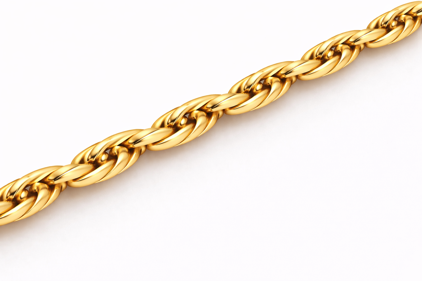 10k/14k - 3.25mm Diamond-Cut Rope Chain - Yellow Gold