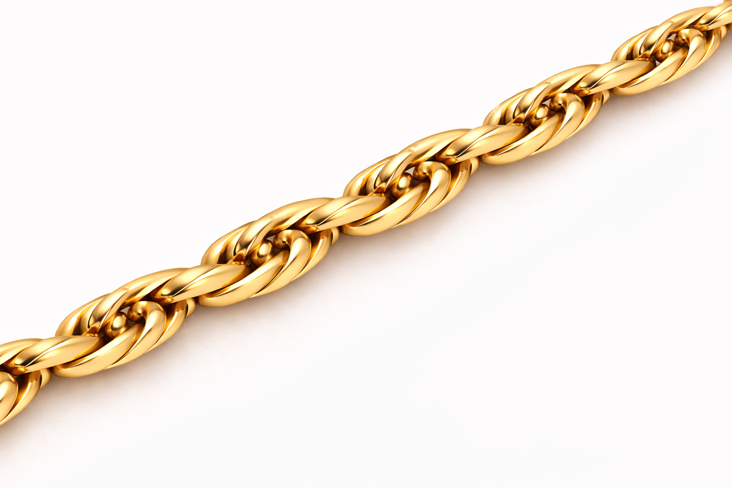 10k/14k - 3.75mm Diamond-Cut Rope Chain - Yellow Gold