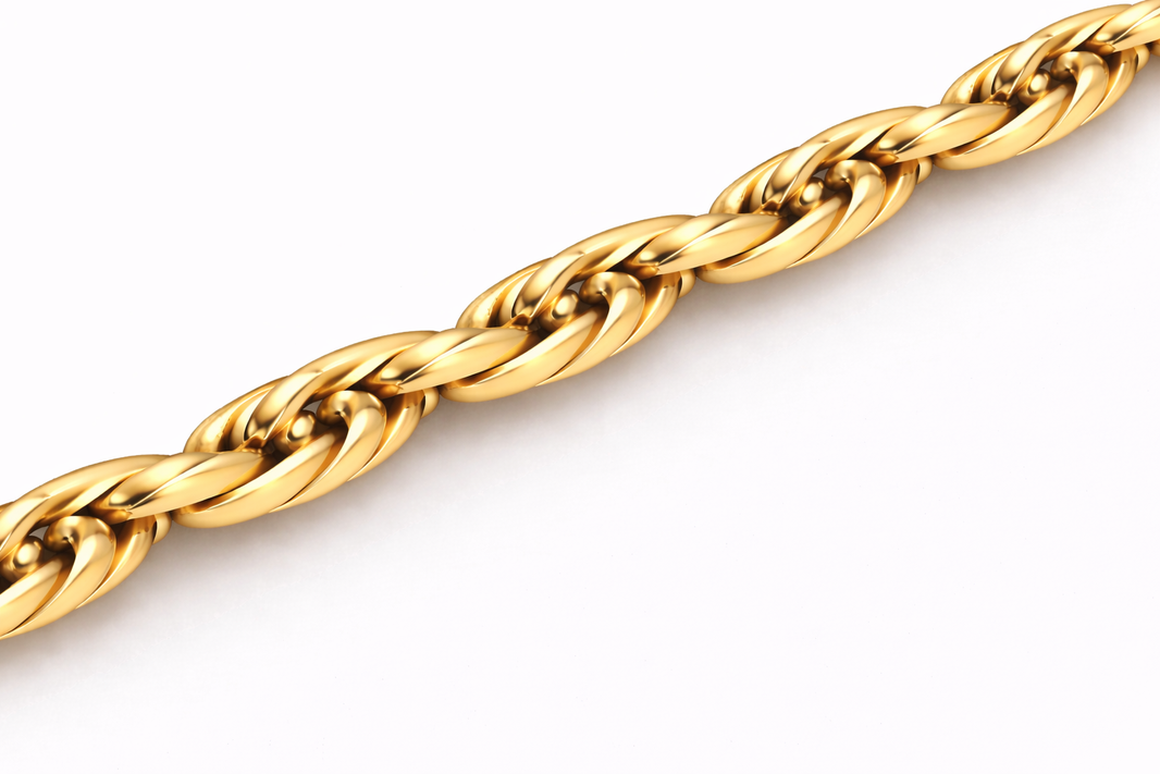 10k/14k - 4.00mm Diamond-Cut Rope Chain - Yellow Gold
