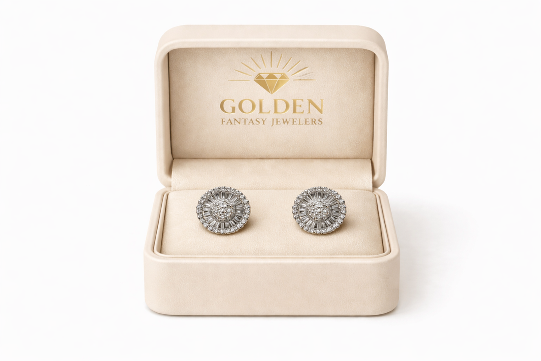 10K Yellow Gold Stud Earrings 0.28 ct Natural Diamond