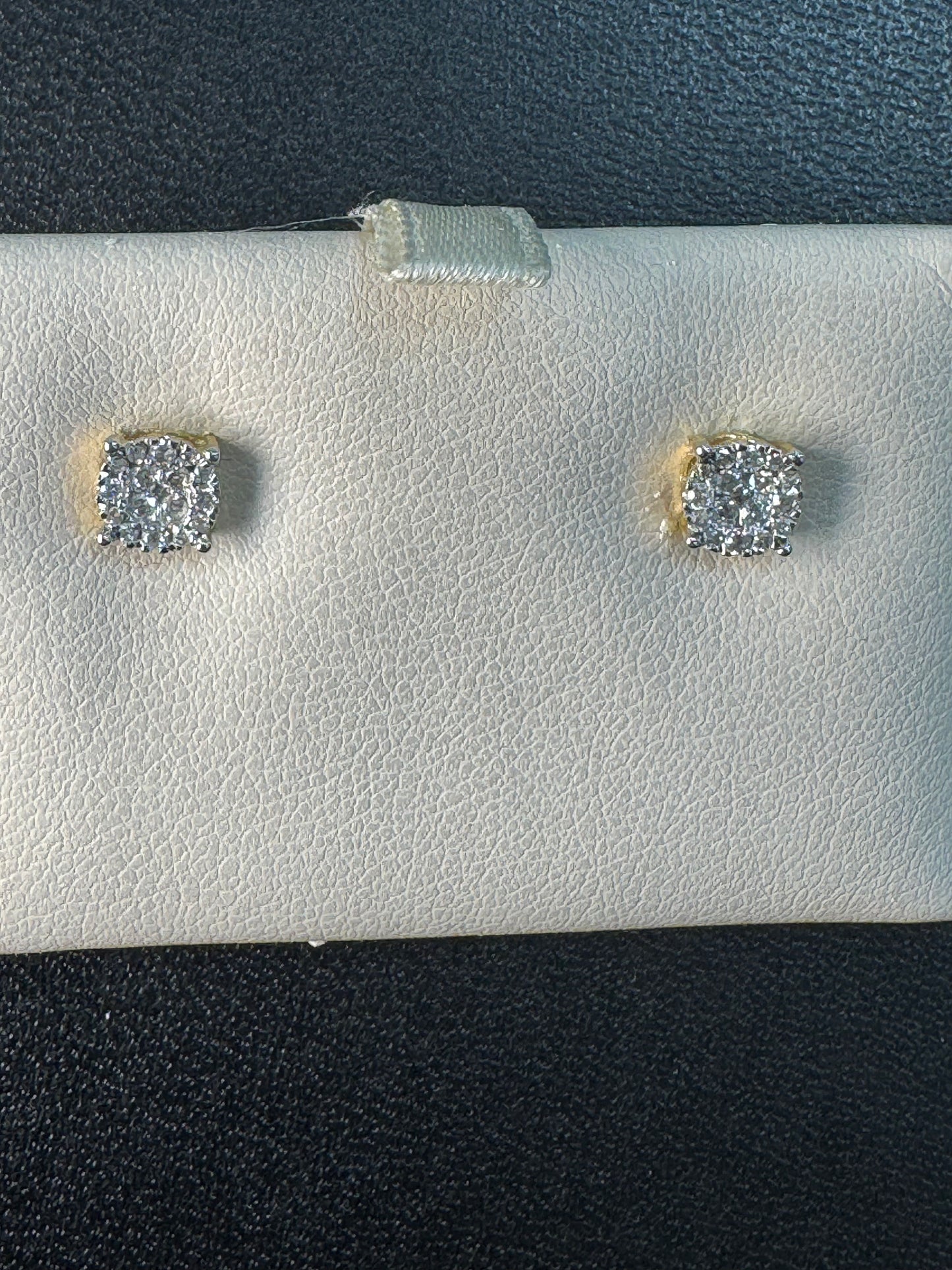 10K Yellow Gold Earrings 0.35 ct Natural Diamond