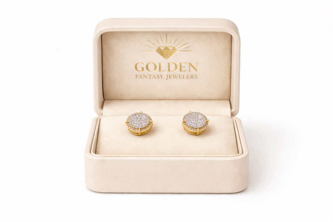 10K Yellow Gold Earrings 0.15 ct Natural Diamond
