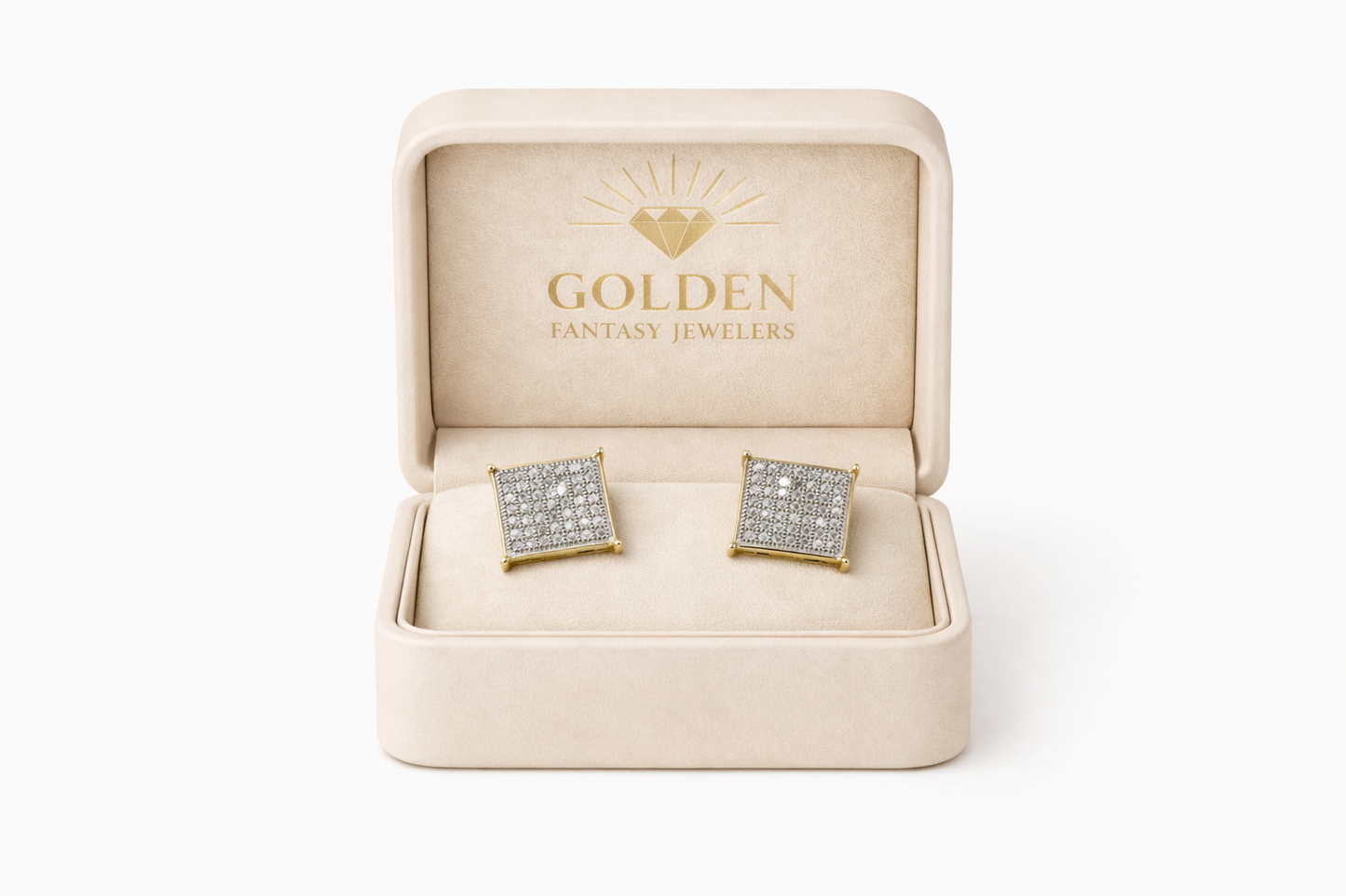 10K Yellow Gold Earrings 0.40 ct Natural Diamond