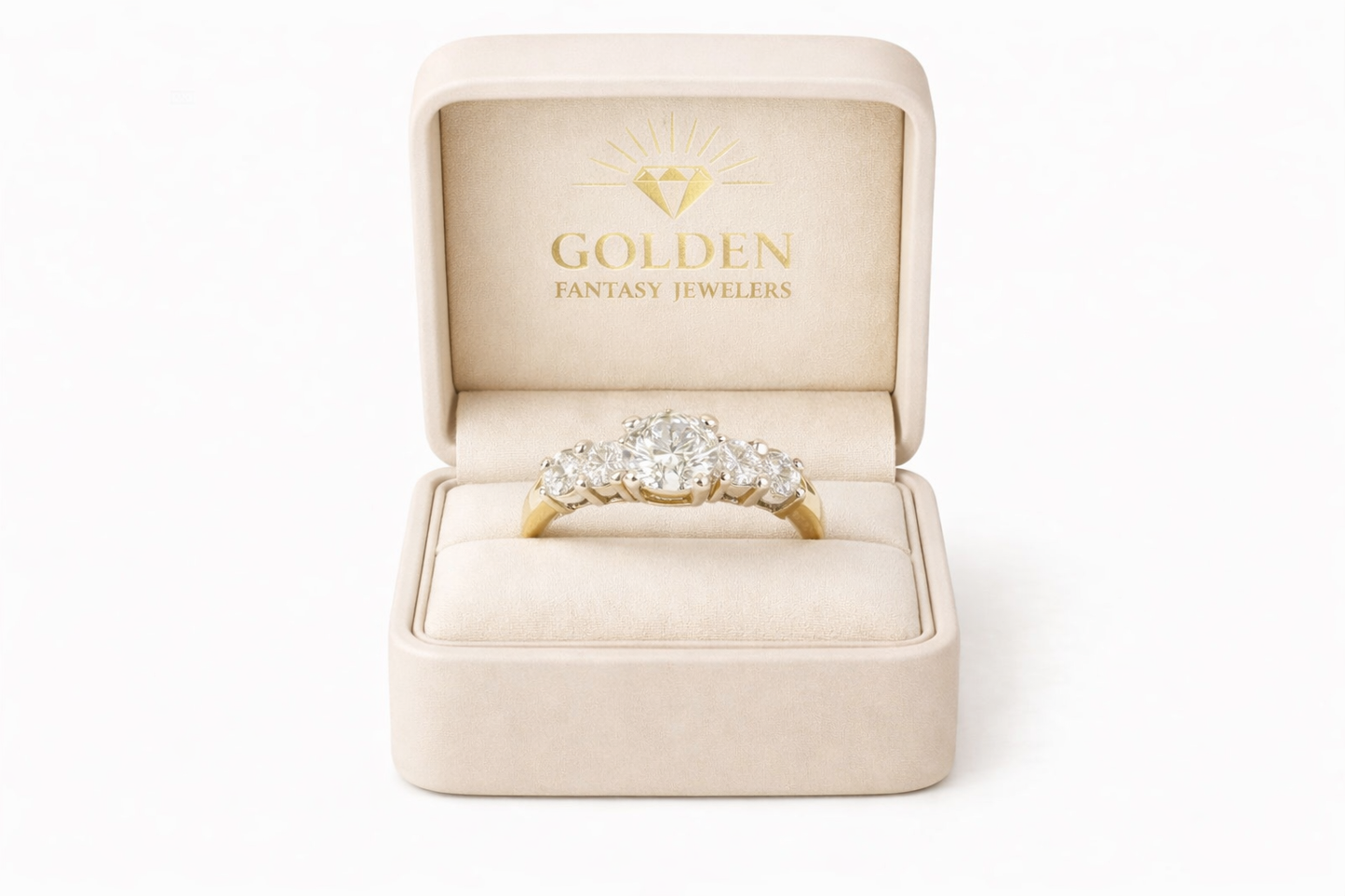 14K Gold Women's Ring 1.28 ct Round Natural Diamond
