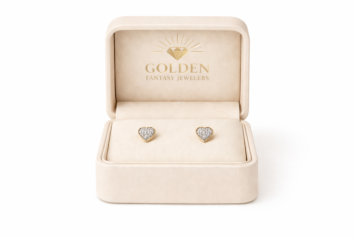 10K Yellow Gold Earrings 0.05 ct Natural Diamond