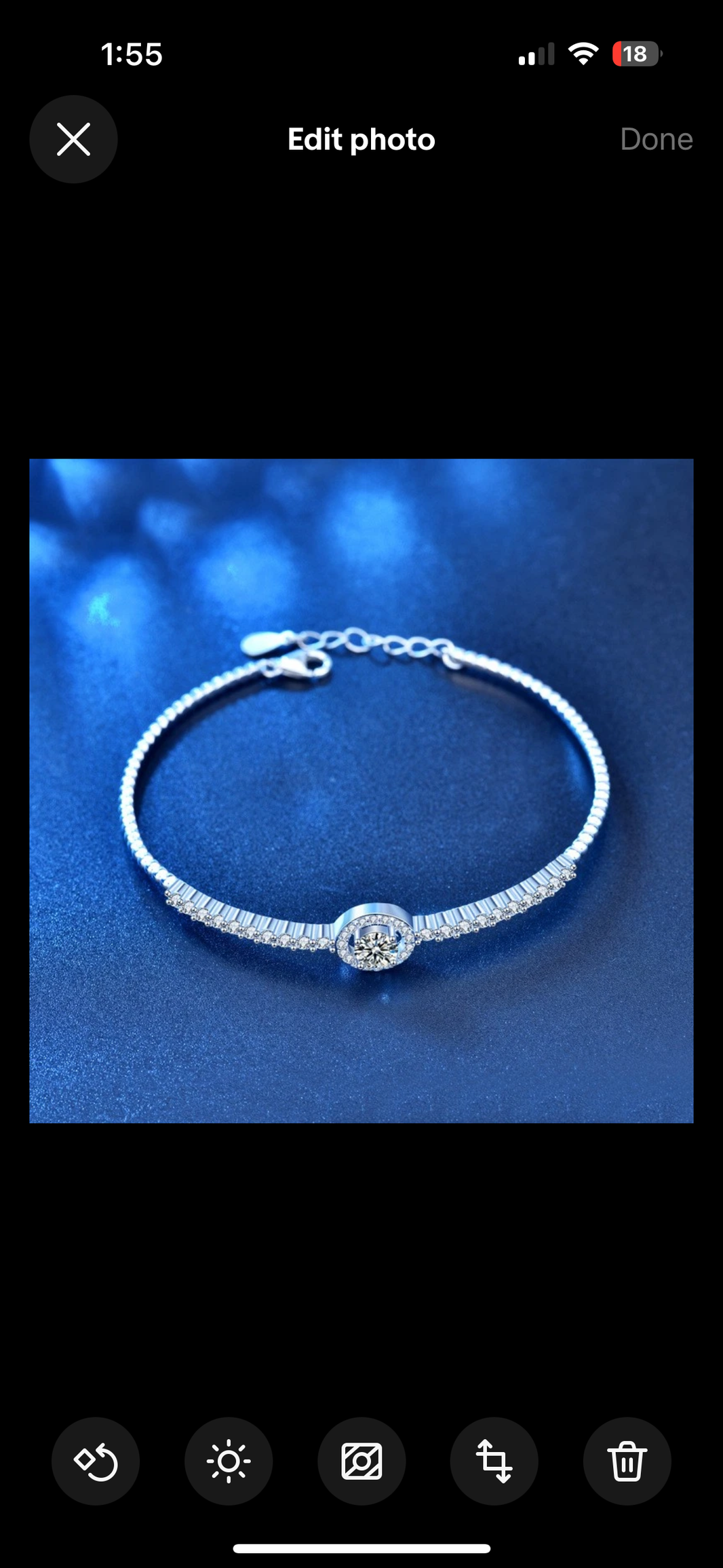 Halo Round Moissanite Bracelet 925 Silver, Ladies Fashion Bracelet, Silver and Moissanite bangle