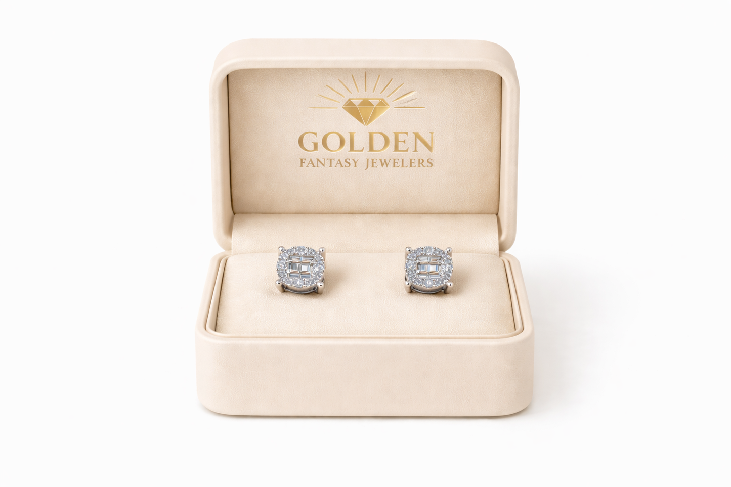 10K White Gold Earrings 0.31 ct Natural Diamond