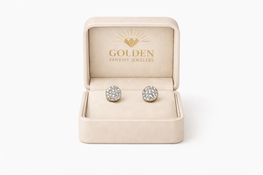 10K Yellow Gold Earrings 0.25 ct Natural Diamond