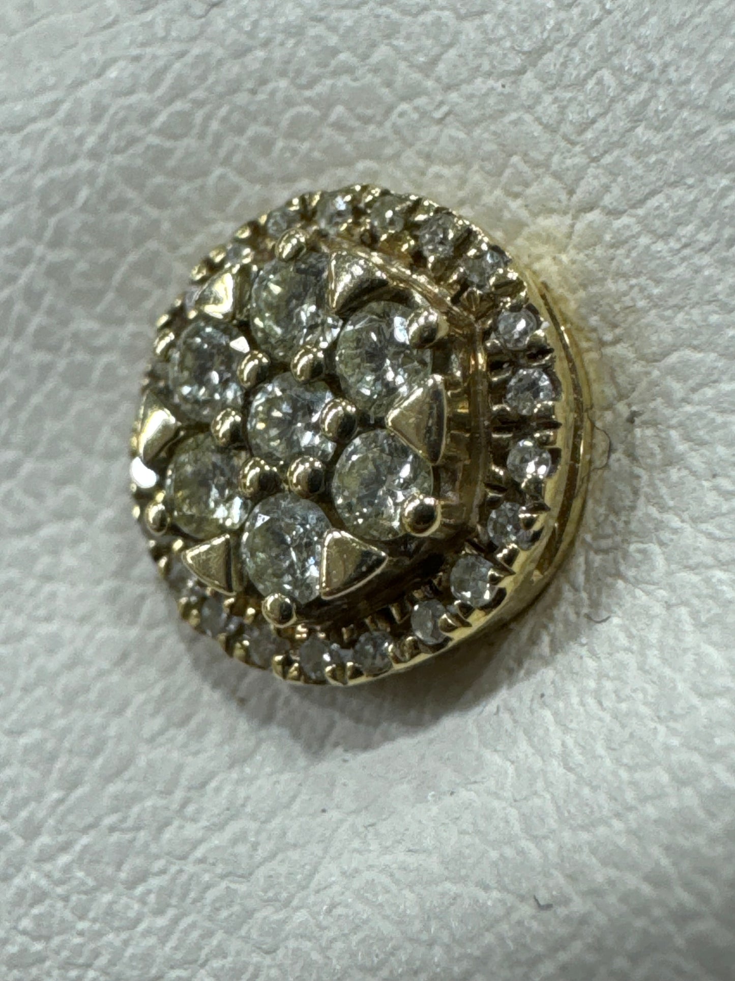 10K Yellow Gold Earrings 0.48 ct Natural Diamond