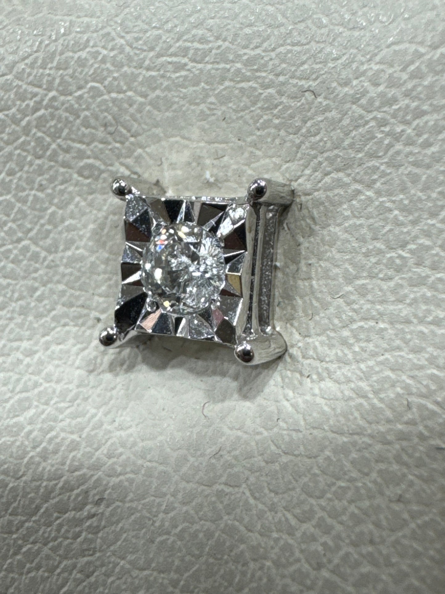10K White Gold Earrings 0.36 ct Natural Diamond
