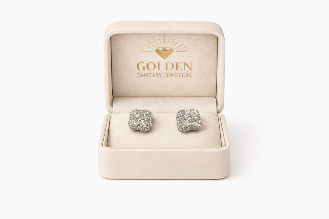 14K Yellow Gold Earrings 0.72 ct Natural Diamond