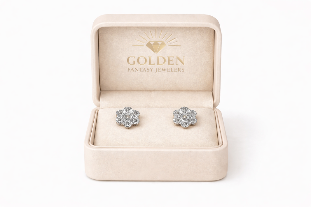 10K Yellow Gold Women's Stud Earrings 0.33 CT. Natural Diamond