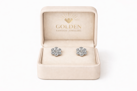 10K Yellow Gold Women's Stud Earrings 0.33 CT. Natural Diamond