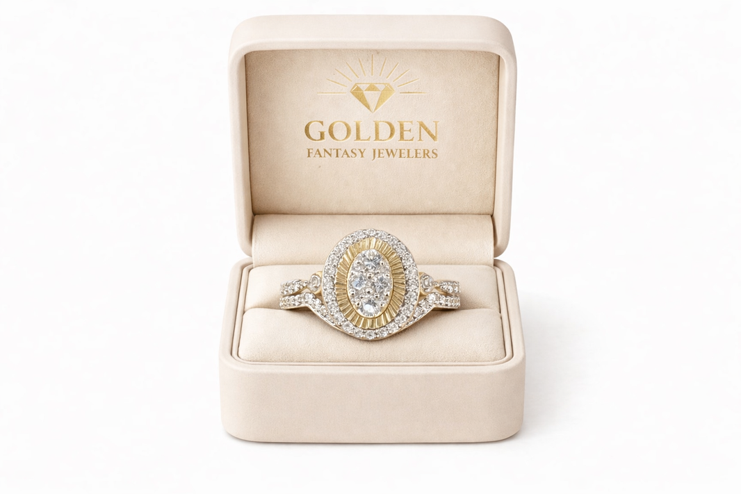 10K Yellow Gold Women's Wedding Set 0.55 ct. Natural Diamond
