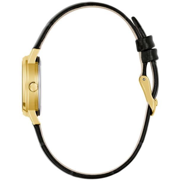 Caravelle Dress 44L272 women’s gold-tone watch side profile