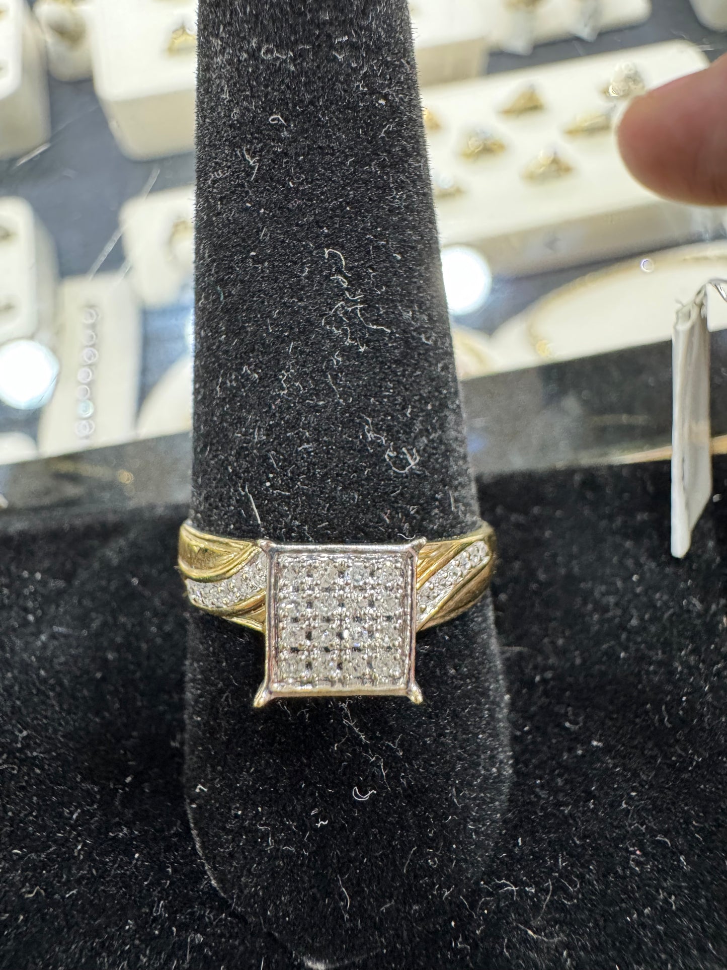 10K Yellow Gold Women's Ring 0.15 ct Natural Diamond