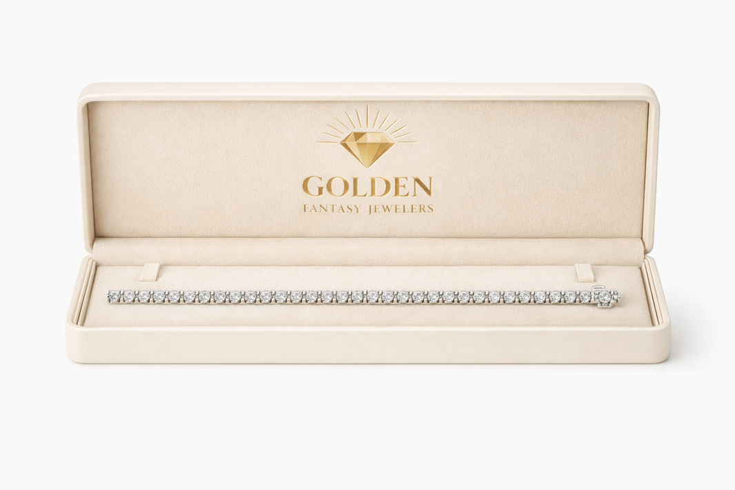 14K White Gold 4.20mm Tennis Bracelet Round 10.00 ct Lab Grown Diamond