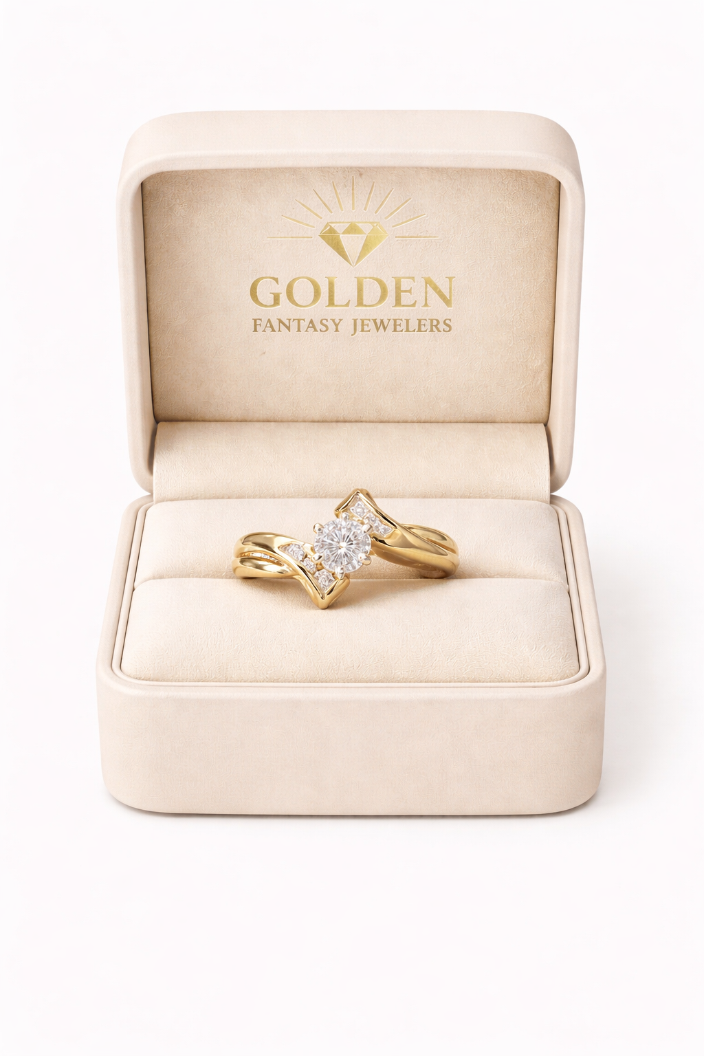 14K Yellow Gold Ring 0.25 ct Natural Diamond