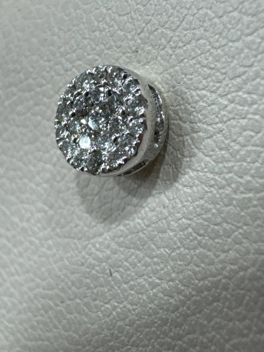 14K White Gold Round Earrings 0.26 ct Natural Diamond