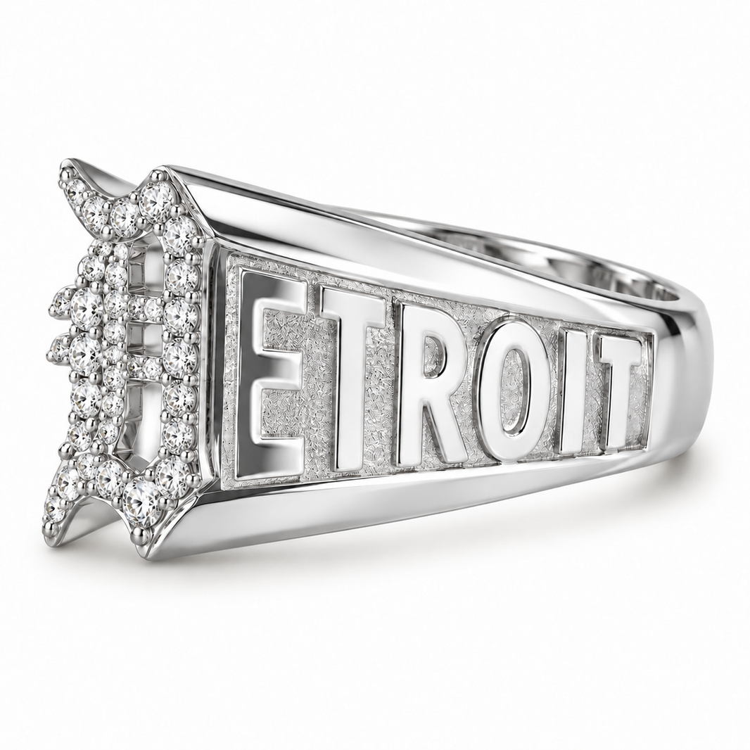 Sterling Silver “Detroit” Ring 0.50 ct Lab Grown Diamond