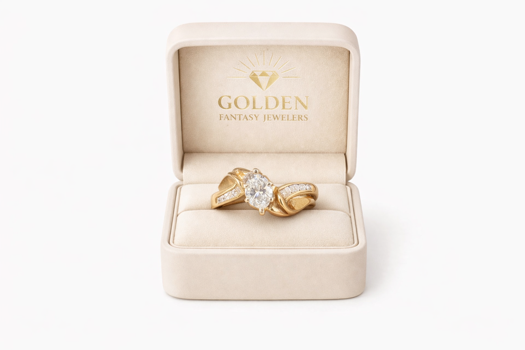 14K Yellow Gold Women's Ring 0.50 ct Natural Diamond