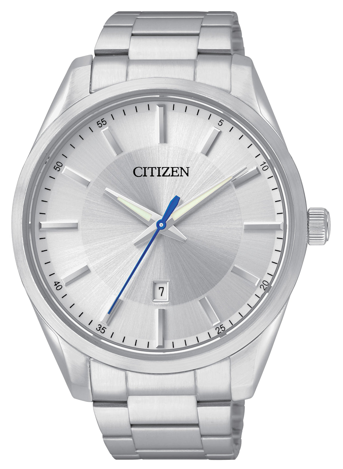 Citizen BI1030-53A Men's Silver-Tone Quartz Watch - front view
