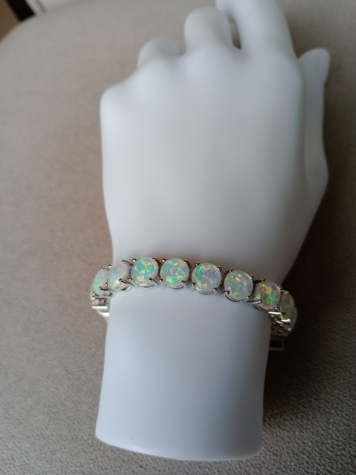 Gold Black Opal Tennis Bracelet | Opal Bracelet | Opal | October Birthstone