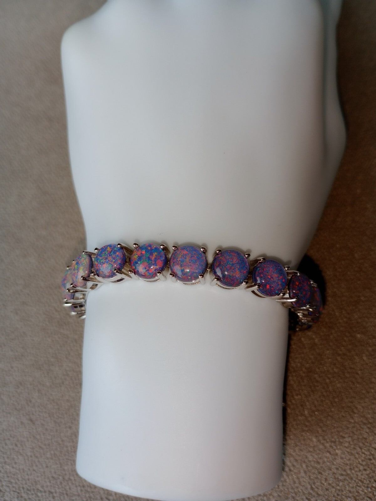 Black Opal Tennis Bracelet | Ethiopian Opal Bracelet | Opal | October Birthstone