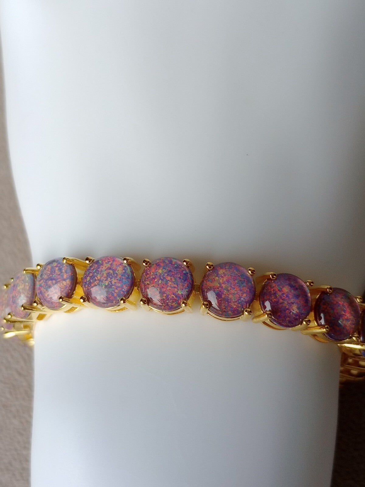 Black Opal Tennis Bracelet | Ethiopian Opal Bracelet | Opal | October Birthstone