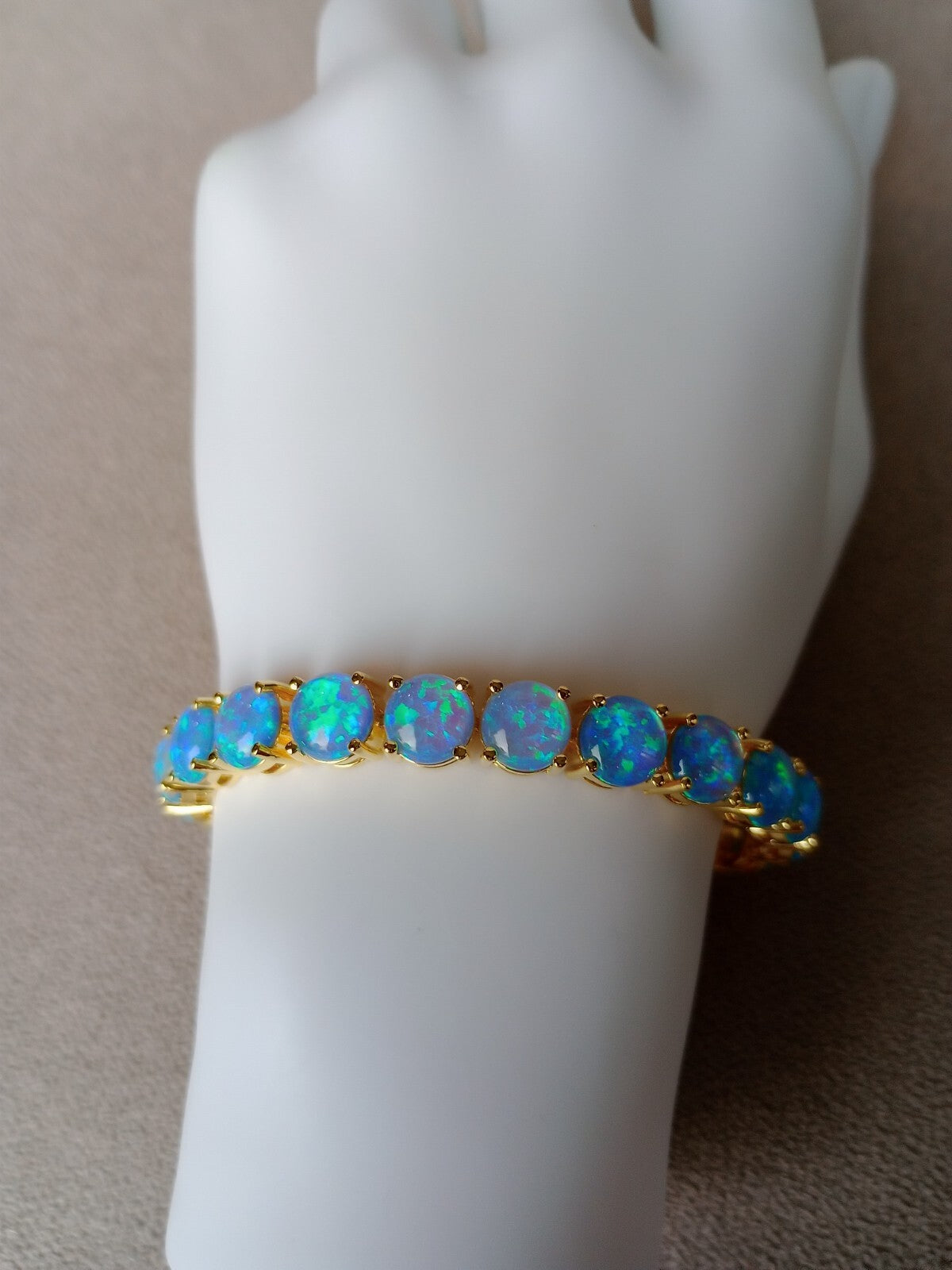 Pink Opal Tennis Bracelet | Opal Bracelet | Opal | October Birthstone | 8mm Pink Opal