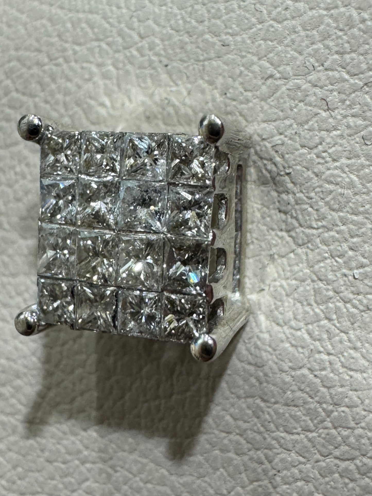 14K White Gold Women's Earrings 1.00 ct Natural Diamond