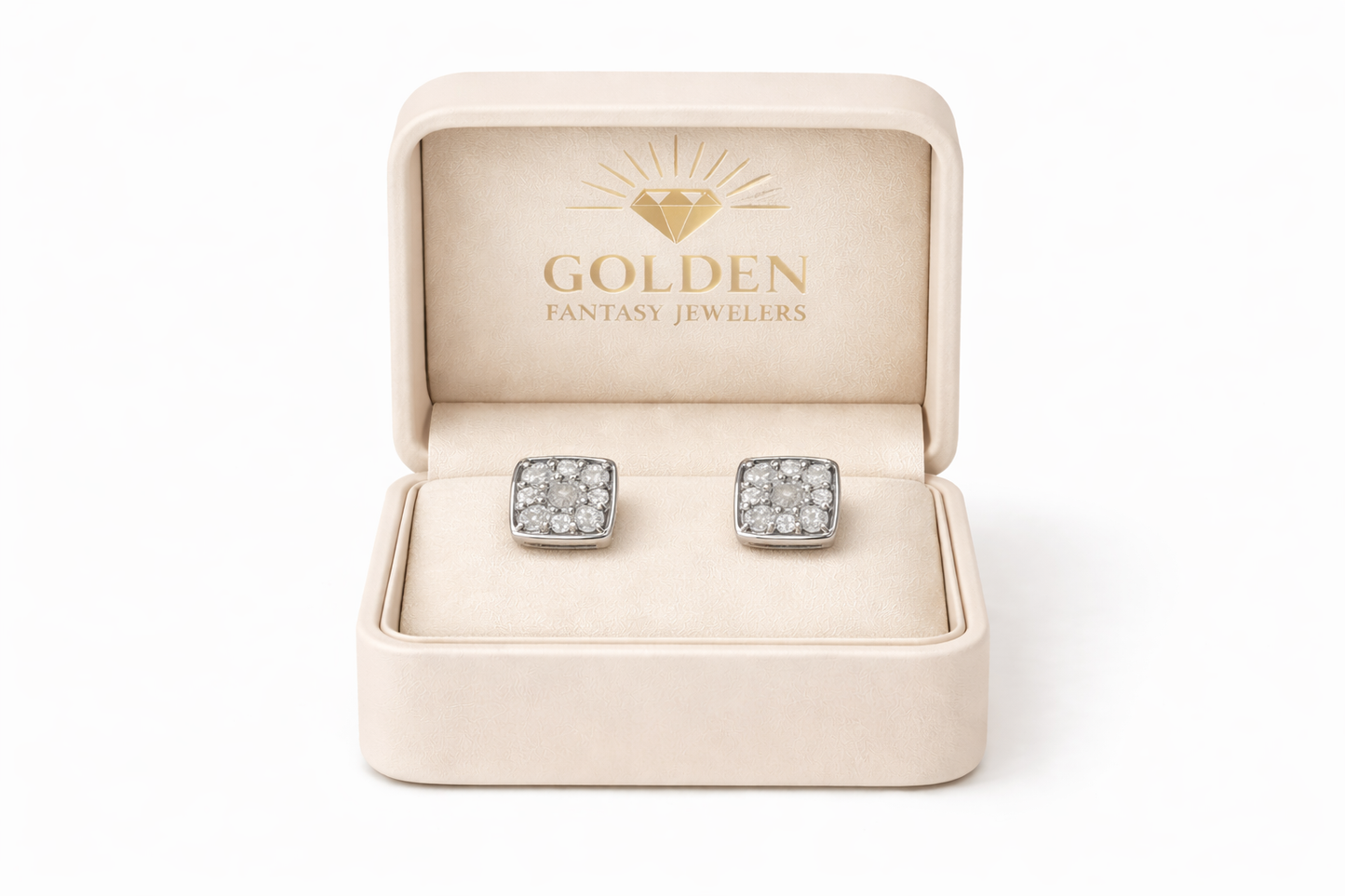 14K White Gold Earrings 0.40 ct Natural Diamond