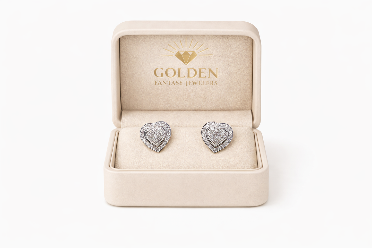 10K White Gold Earrings 0.30 ct Natural Diamond