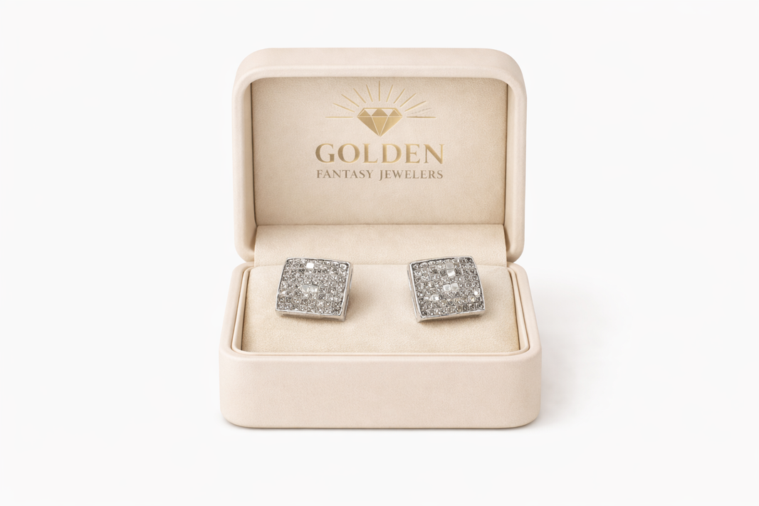 14K White Gold Women's Earrings 1.79 ct Natural Diamond