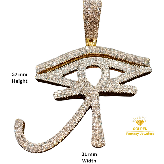 Diamond Ankh Pendant - 10kt Gold Pendant - Natural Diamond -  Ankh Charm