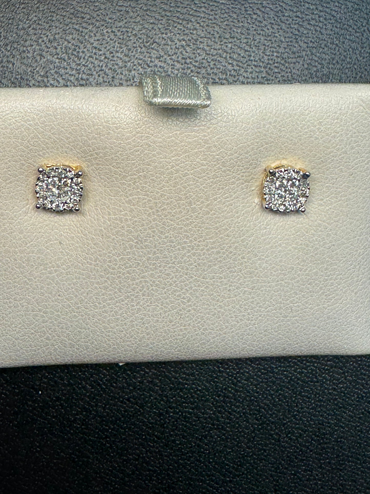10K Yellow Gold Earrings 0.35 ct Natural Diamond