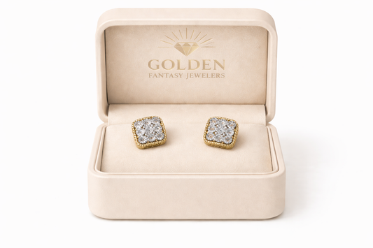10K Yellow Gold Earrings 0.20 ct Natural Diamond