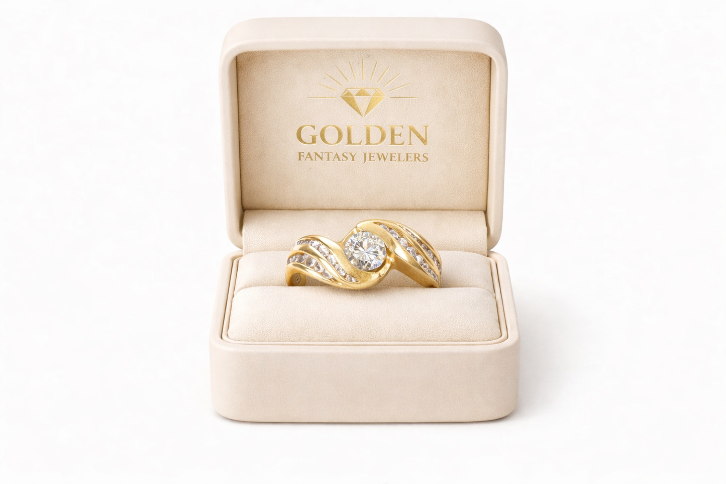14K Yellow Gold Women's Ring 0.75 ct Natural Diamond