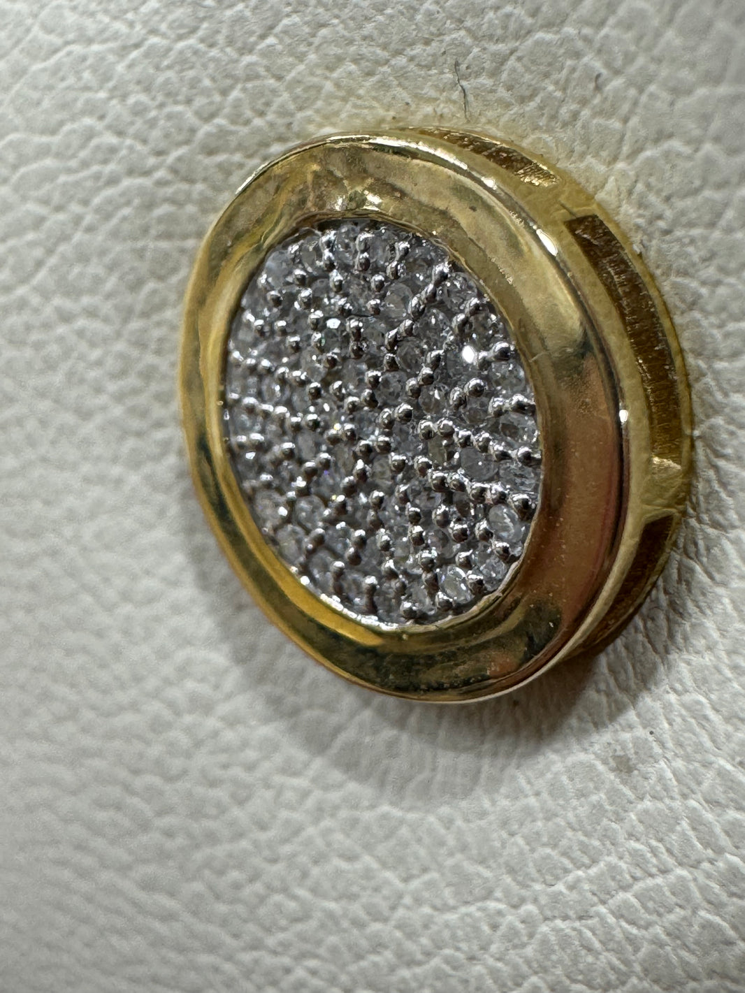 10K Two-Tone Gold Round Earrings 0.23 ct Natural Diamond