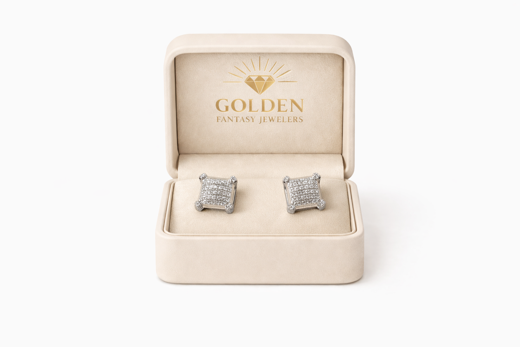 10K White Gold Earrings 0.25 ct Natural Diamond