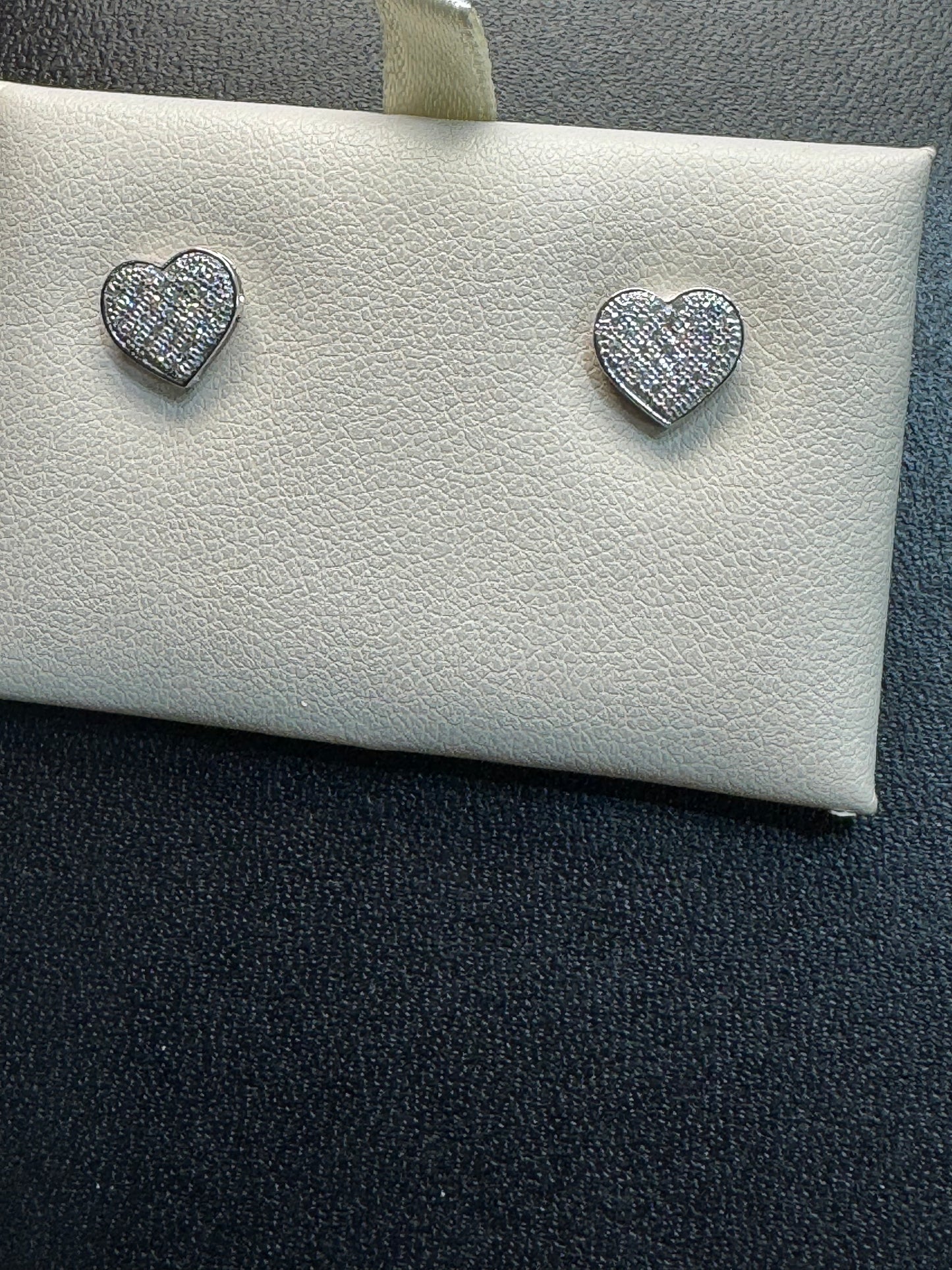 10K White Gold Earrings 0.15 ct Natural Diamond