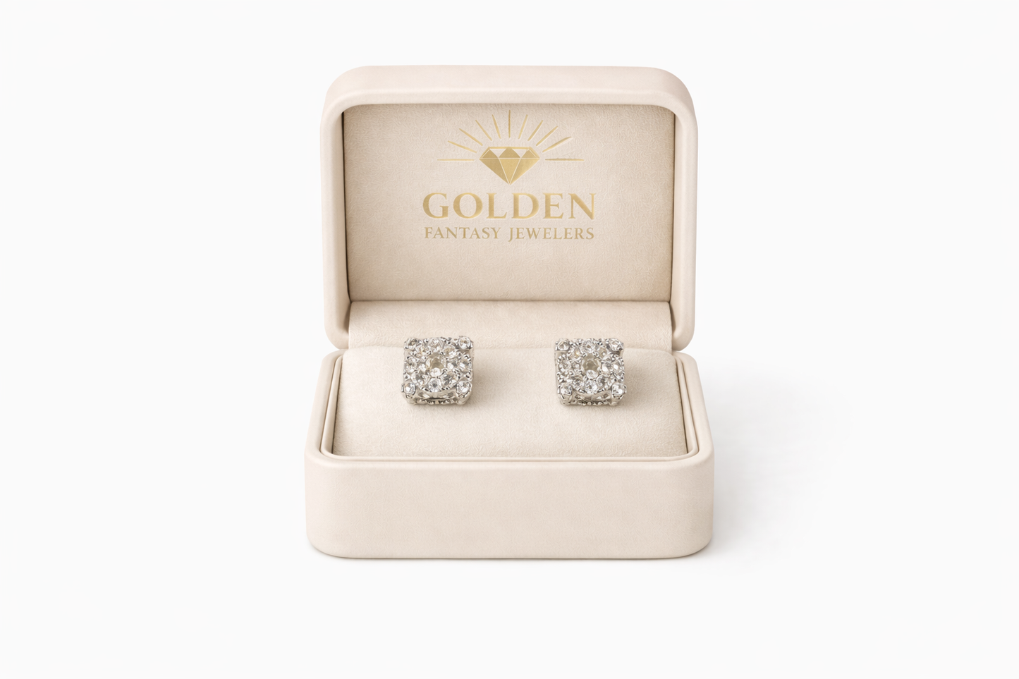 14K White Gold Earrings 0.95 ct Natural Diamond