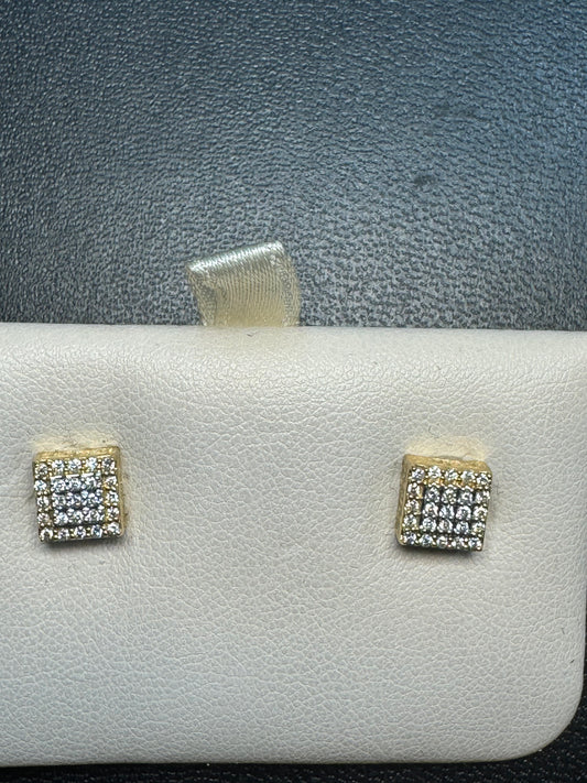 10K Yellow Gold Earrings 0.25 ct Natural Diamond