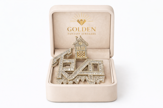 10K Yellow Gold Charm 2.50 ct Natural Diamond Trap